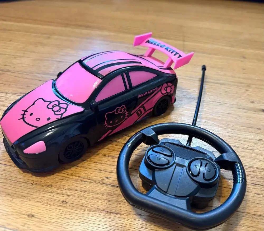 Hello Kitty RC Remote Control Race Car Pink Black Sanrio 2024 27MHz w/ remote